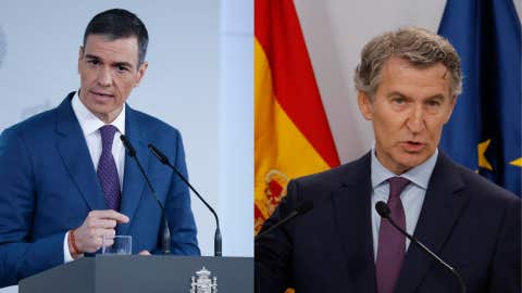 Pedro Sánchez y Feijóo